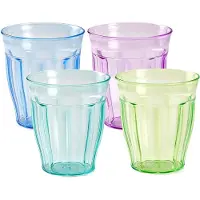 Forte Plastics PlasticForte Drinkglazen Picardie - 12x - kunststof - 250 ml - gekleurd - Drinkglazen