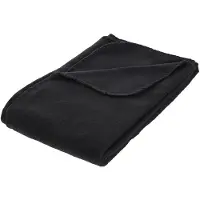 Atmosphera Zwarte Polar Fleece Deken 125x150 cm - 180 g/m²