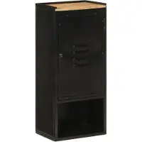 vidaXL Badkamerkast 40x27x90 cm ijzer en massief mangohout