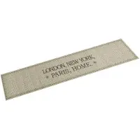 vidaXL Keukenmat wasbaar Home-tekst 60x300 cm fluweel