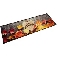 vidaXL Keukenmat wasbaar herfstprint 60x180 cm fluweel