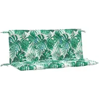 vidaXL Tuinbankkussens 2 st bladpatroon 120x50x7 cm oxford stof