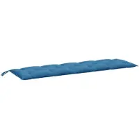 vidaXL Tuinbankkussen 180x50x7 cm stof gemêleerd blauw