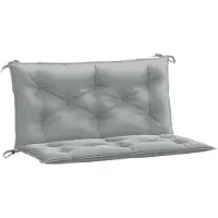 vidaXL Tuinbankkussens 2 st 100x50x7 cm stof gemêleerd lichtgrijs