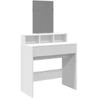 vidaXL Kaptafel met spiegel 80x41x144,5 cm wit