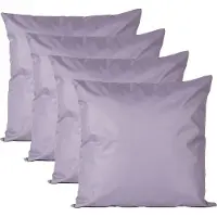 Anna's Collection Buiten of tuin sier kussens - 4x - lila paars - 60 x 60 cm - binnen/buiten - zitkussens tuinbank