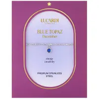 Lucardi Dames Stalen armband geboortesteen december - Armband - Staal - Zilver - 19 cm