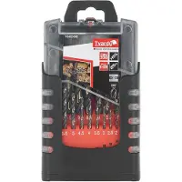 Tvardy Metaalboor set - 25-delig - HSS 4341 - TiN coating - 1,0-13,0 mm - zwart/goud
