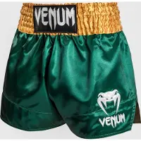 Venum Classic Muay Thai Shorts Groen Goud Wit - S