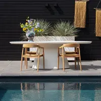 Giga Meubel Tuintafel Cleo Ovaal Wit 160cm