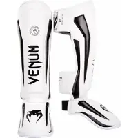Venum Elite Kickboks Scheenbeschermer Wit Zwart - XL