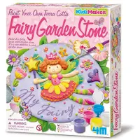 4M Knutselen - Beschilder Jouw Terracotta Tuin Steen - Fee - Hobbypakket - KidzMaker - 8 Jaar