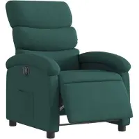 vidaXL Fauteuil verstelbaar elektrisch stof donkergroen