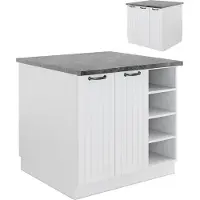 Vicco Keukeneiland Fame-Line Wit landhuis/wit 90 cm zonder werkblad, Model 38726