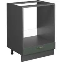 Vicco Fame-Line Ovenombouwkast – 60 cm, WB Antraciet Groen-Goud Landhuis