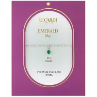 Lucardi Dames Stalen armband geboortesteen mei - Armband - Staal - Zilver - 19 cm