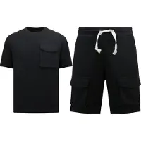 Top Star Geribbelde oversized t-shirt joggingshort