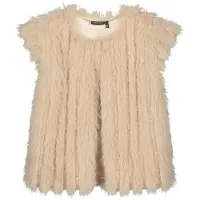 Like Flo Meisjes Blazers Doutze Fur Bodywarmer - Taupe - Maat 152/164