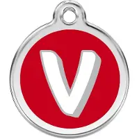 Red Dingo Hondenpenning 20 mm letter V