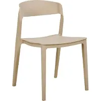 Beliani SOMERS - Eetkamerstoel set van 2 - Beige - Plastic