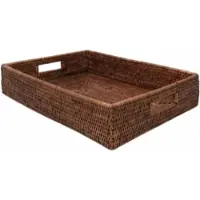 DECOR WALTHER Opbergmand Basket Rechthoek Rattan Donker