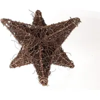 HBX natural living Hang. Star bruin hout Dimensional 53 x 53 cm | 632300043 | Stoer & Sober Woonstijl