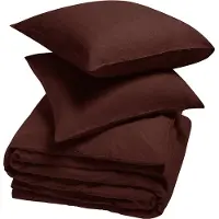 Yumeko Dekbedovertrek set Gewassen Linnen 240x220 Rood - Eco, Bio & Fairtrade