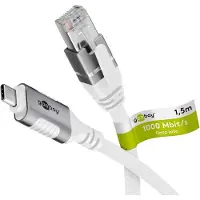Goobay USB-C naar RJ45 LAN kabel | USB3.0 | CAT6 | wit | 1,5 meter