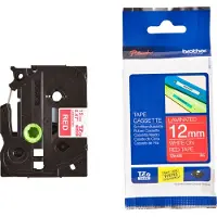 Brother TZe-435 Tape Wit op rood (12 mm)