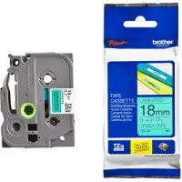 Brother Tape TZe-741 Zwart op groen (18 mm)
