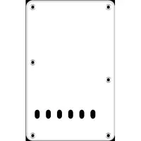 Boston BPL113-W back plate, string spacing 11,2mm, 1 ply, standard Stallion, 86x138mm, lefthanded, white
