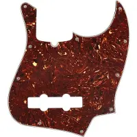 Fender 992157000 pickguard Standard Jazz Bass, 10 screw holes, 3- ply, with truss rod notch, tortoise shell