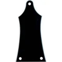 Boston LRC-30-B truss rod cover, black, 2 ply, black - white