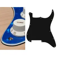 Boston ST-300-PBU pickguard, Stallion, no holes (only screw holes), 3 ply, pearl blue