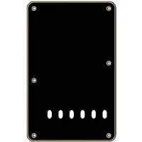 Boston BP-313-BC back plate, string spacing 11,2mm, 3 ply, standard Stallion, 86x138mm, black & cream