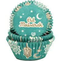 House of Marie Cupcake Vormpjes - Eid Mubarak - pk/50 - Baking Cups voor Muffins en Cupcakes