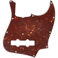 Fender 992022000 pickguard ‘62 Jazz Bass, 11 screw holes, 4-ply, with truss rod notch, tortoise shell