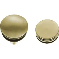 Wiesbaden Knop/plug badoverloop inclusief badvulfunctie rond geborsteld messing goud