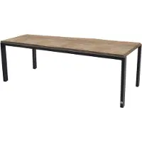 4SO Goa tafelframe Antracite met tafelblad Robusto Teak 220 x 95 cm