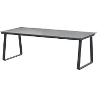 4SO Konos tafelframe Antracite met HPL tafelblad Light Grey 220 x 95 cm