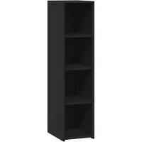 vidaXL Hoge kast 30x41x124 cm bewerkt hout zwart