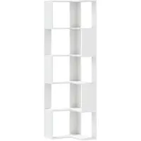 vidaXL Boekenkast 5-laags hoek 50x50x179 cm bewerkt hout wit