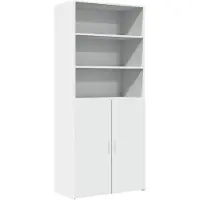 vidaXL Hoge kast 80x42,5x185 cm bewerkt hout wit