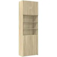 vidaXL Hoge kast Sonoma-eikenhout, 80x42,5x249 cm, houtvezel
