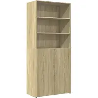 vidaXL Hoge kast 80x42,5x185 cm bewerkt hout sonoma eikenkleurig