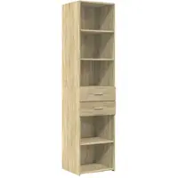 vidaXL Hoge kast 45x42,5x185 cm bewerkt hout sonoma eikenkleurig