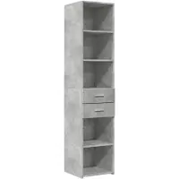vidaXL Hoge kast 40x42,5x185 cm bewerkt hout betongrijs