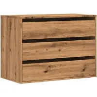 vidaXL Ladekast 80x41x58 cm bewerkt hout artisanaal eikenkleurig