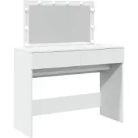 vidaXL Make-up tafel met LED-verlichting, wit, 100x40x120 cm