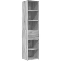 vidaXL Hoge kast 40x42,5x185 cm bewerkt hout grijs sonoma eikenkleur